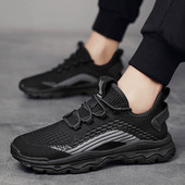 Pantofi bărbați 2023 de primăvară din plasă cu șireturi ocazional elegant, confortabil, fund moale, versatil, respirabil, tendință, pantofi solidi pentru bărbați