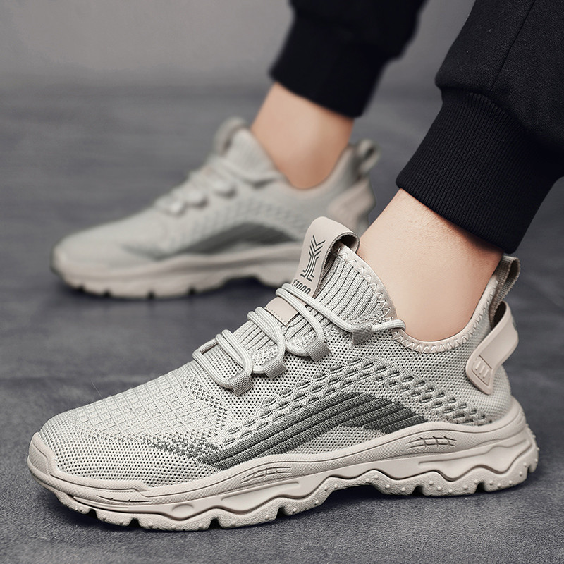 Pantofi bărbați 2023 de primăvară din plasă cu șireturi ocazional elegant, confortabil, fund moale, versatil, respirabil, tendință, pantofi solidi pentru bărbați