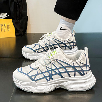 Мъжки кецове на платформа Есенна мода Ежедневни спортни обувки Външни дишащи леки бели маратонки Дамски обувки за тенис