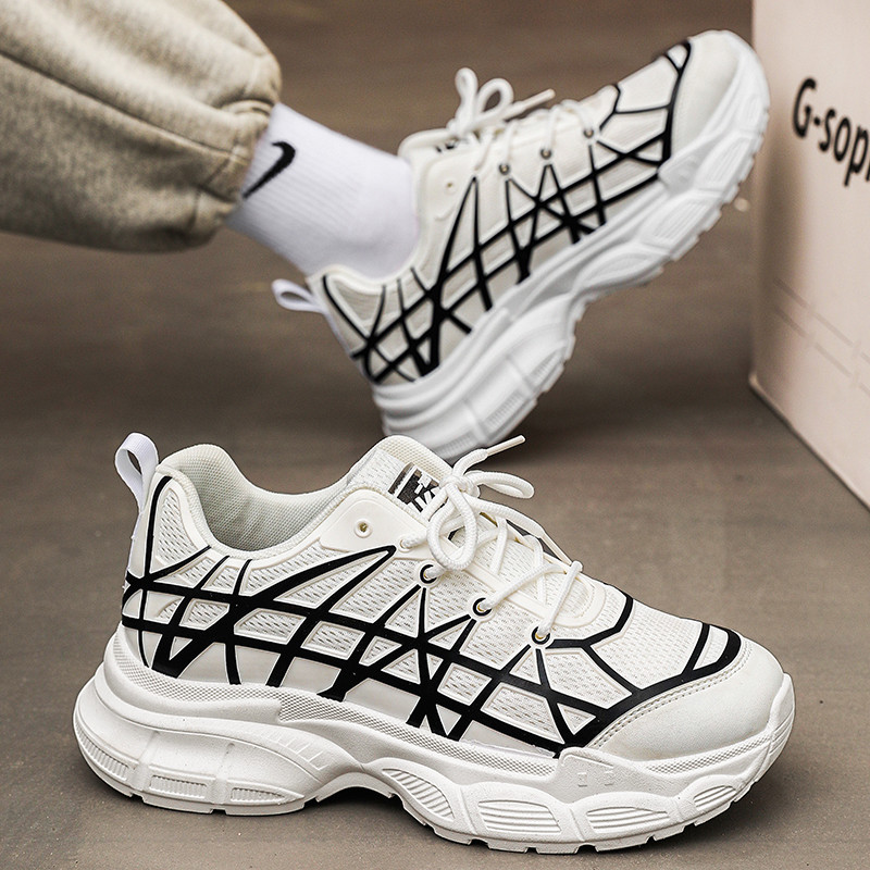 Muške tenisice s platformom Jesenska modna ležerna sportska obuća za vanjske prilike Prozračne lagane bijele tenisice za trčanje Ženske tenisice