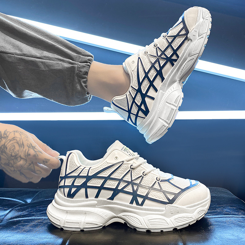 Muške tenisice s platformom Jesenska modna ležerna sportska obuća za vanjske prilike Prozračne lagane bijele tenisice za trčanje Ženske tenisice