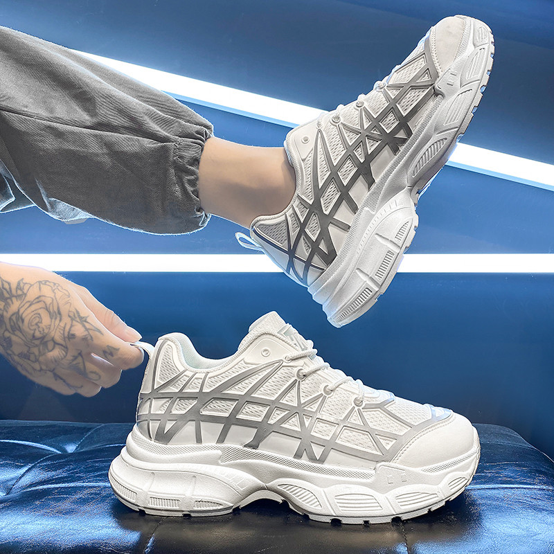 Muške tenisice s platformom Jesenska modna ležerna sportska obuća za vanjske prilike Prozračne lagane bijele tenisice za trčanje Ženske tenisice