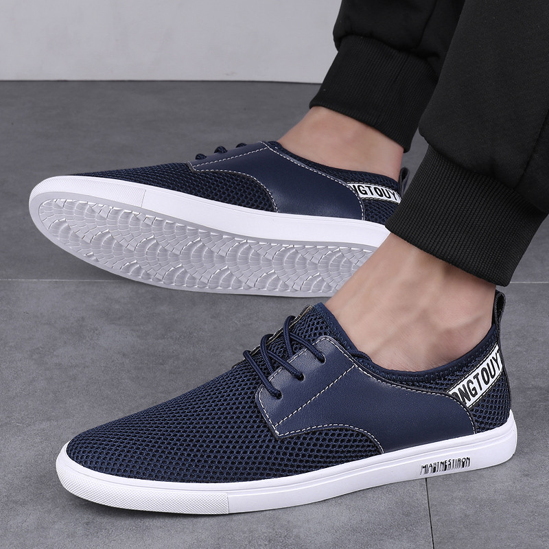 Módne tenisky Ľahké pánske ležérne topánky Priedušná pánska obuv Šnurovacie turistické topánky Športové bežecké tenisky Plus Size