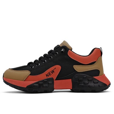 Nové hrubé podrážky zo sieťoviny so šnurovaním, ležérne všestranné tenisky pre mužov, módne vonkajšie, protišmykové, pohodlné, mäkké, priedušné, pánske topánky