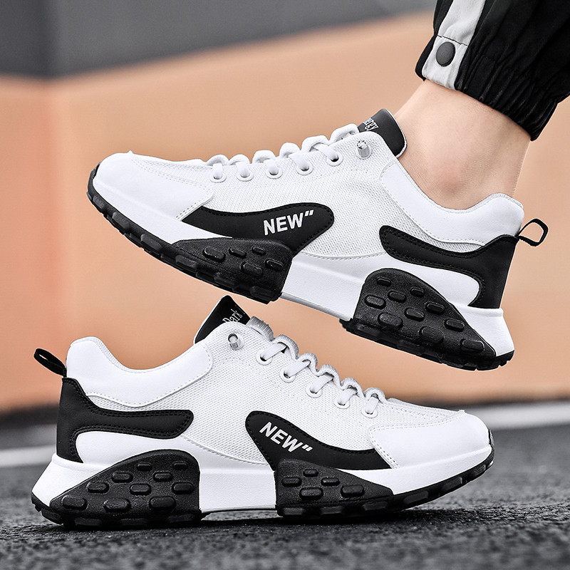 Nové hrubé podrážky zo sieťoviny so šnurovaním, ležérne všestranné tenisky pre mužov, módne vonkajšie, protišmykové, pohodlné, mäkké, priedušné, pánske topánky