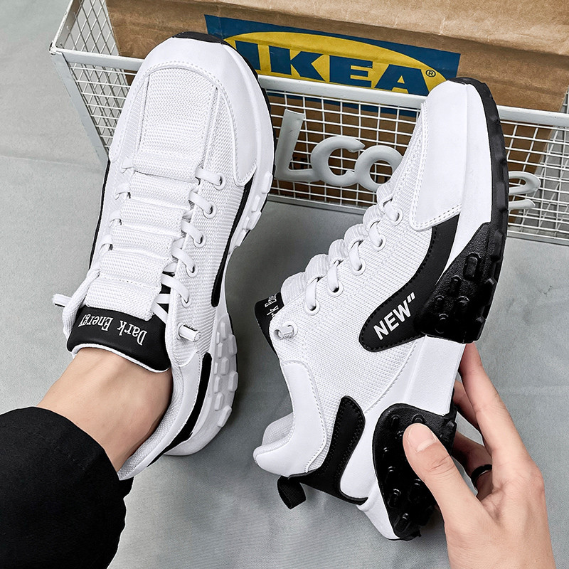 Nové hrubé podrážky zo sieťoviny so šnurovaním, ležérne všestranné tenisky pre mužov, módne vonkajšie, protišmykové, pohodlné, mäkké, priedušné, pánske topánky