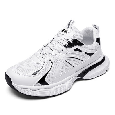 Pantofi pentru bărbați din plasă de marcă Pantofi ușori pentru bărbați pantofi de mers ocazional de modă, respirabil, cu șireturi, pentru bărbați, mărimea 47