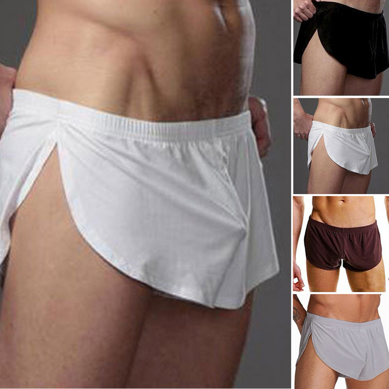 Lenjerie de corp boxer pentru bărbați Pantaloni scurți boxer Chiloți moi fără cusături Trunchi sexy Stretch culoare uni Boxer casual