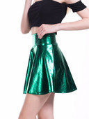 CUHAKCI Fuste plisate de vară femei scurte sexy elastice cu talie înaltă ocazional solid verde argintiu auriu roz mini haine de club pentru petrecere