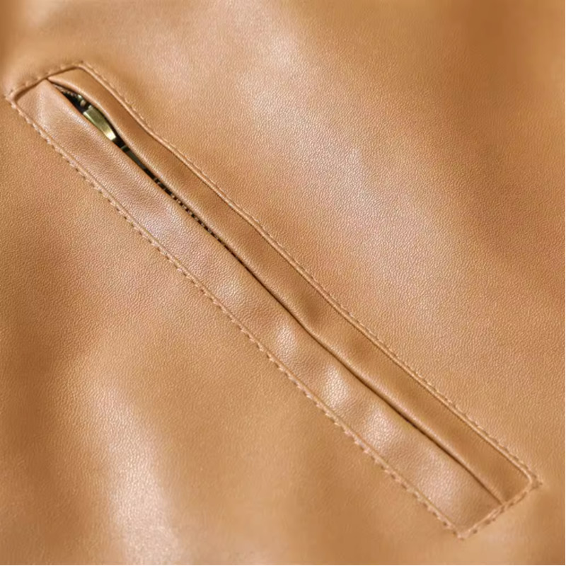 Pánska plyšová kožená bunda v čistých farbách, veľká veľkosť 5XL, jesenné a zimné pánske denné ležérne kabáty so stojatým golierom