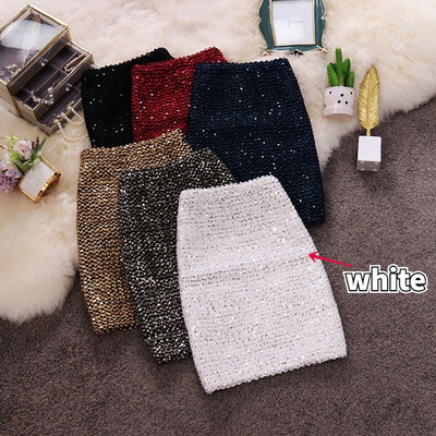 Mini suknje za zabave sa šljokama Ženske seksi visokog struka Slatka klupska odjeća A kroja Jesen Y2k odjeća Retro korejski modni stil Faldas Mujer