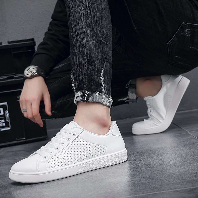 Muške vulkanizirane cipele Proljeće i jesen Ravno dno Vezanje Ležerna moda Protuklizne Mekani potplat Trend Svestrane tenisice Muškarci 2023.