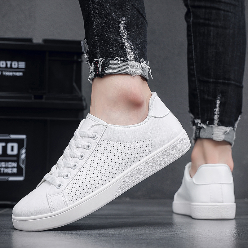 Muške vulkanizirane cipele Proljeće i jesen Ravno dno Vezanje Ležerna moda Protuklizne Mekani potplat Trend Svestrane tenisice Muškarci 2023.