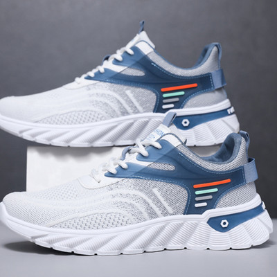 Ανδρικά πάνινα παπούτσια 2023 Νέα ανοιξιάτικα ίσια πλέγματα με κορδόνια επάνω Casual outdoor αντιολισθητικά άνετα αναπνέοντα ανδρικά παπούτσια Vulcanize