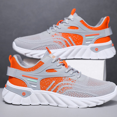 Ανδρικά πάνινα παπούτσια 2023 Νέα ανοιξιάτικα ίσια πλέγματα με κορδόνια επάνω Casual outdoor αντιολισθητικά άνετα αναπνέοντα ανδρικά παπούτσια Vulcanize