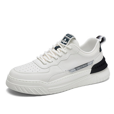 Ανοιξιάτικα ίσια κορδόνια 2023 Casual ανδρικά αθλητικά παπούτσια Μόδας για εξωτερικούς χώρους, αντιολισθητικά, άνετα, μαλακά στο κάτω μέρος, ασπρόμαυρα παπούτσια