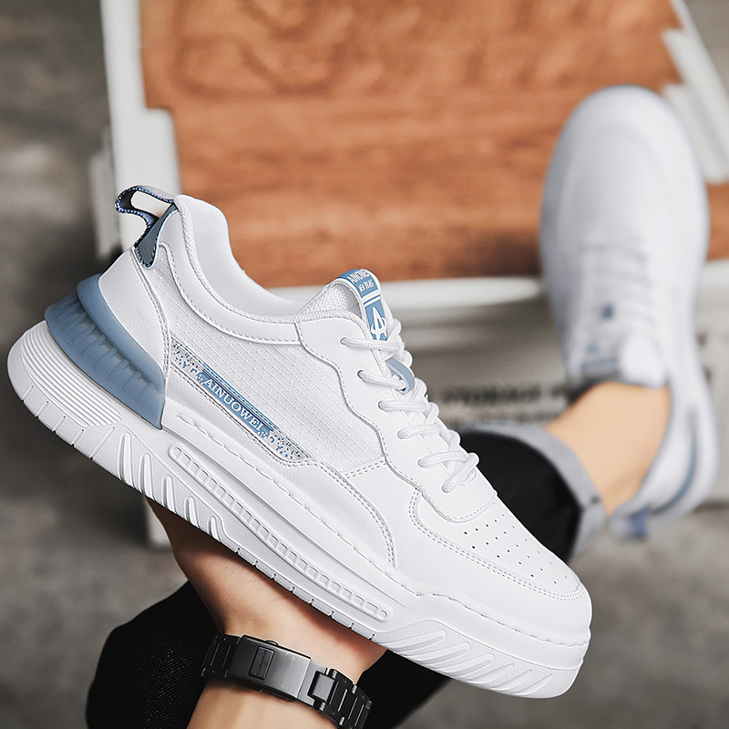 Ανοιξιάτικα ίσια κορδόνια 2023 Casual ανδρικά αθλητικά παπούτσια Μόδας για εξωτερικούς χώρους, αντιολισθητικά, άνετα, μαλακά στο κάτω μέρος, ασπρόμαυρα παπούτσια