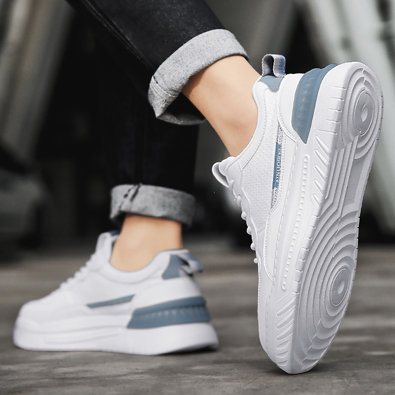 Ανοιξιάτικα ίσια κορδόνια 2023 Casual ανδρικά αθλητικά παπούτσια Μόδας για εξωτερικούς χώρους, αντιολισθητικά, άνετα, μαλακά στο κάτω μέρος, ασπρόμαυρα παπούτσια