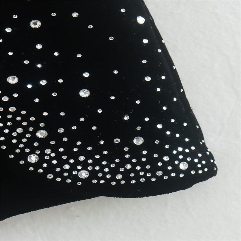 Letná dámska móda, trblietavý dizajn, nepravidelná zamatová mini sukňa, Faldas Mujer, elegantná sukňa na bočný zips