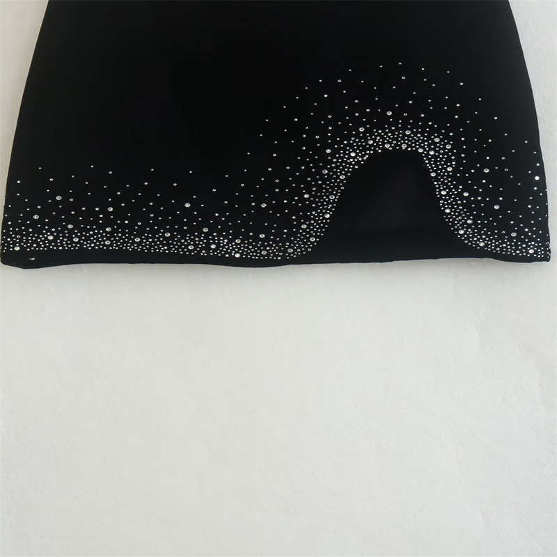 Letná dámska móda, trblietavý dizajn, nepravidelná zamatová mini sukňa, Faldas Mujer, elegantná sukňa na bočný zips