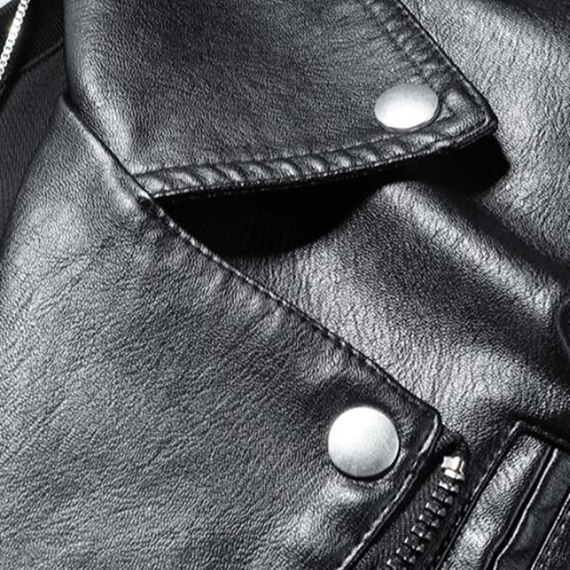 Pánska klopová viacvrecková kožená moderná motocyklová kožená bunda z roku 2023, britský jednoduchý zips, tenký ležérny pánsky odev.