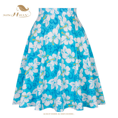 2023. Nova elegantna zelena suknja visokog struka Jednobojna Ljeto Proljeće Swing 50-ih Vintage Retro Rockabilly Midi suknje A kroja Faldas