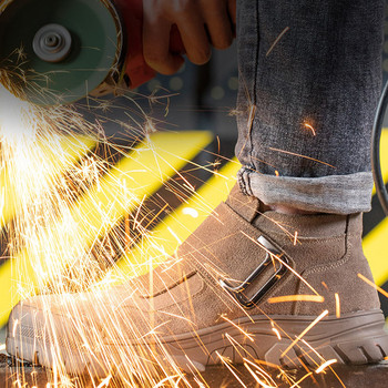 Предпазни обувки против изгаряне при заваряване Неразрушими предпазни ботуши против удари Работни ботуши със стоманени пръсти Защитни обувки за мъже