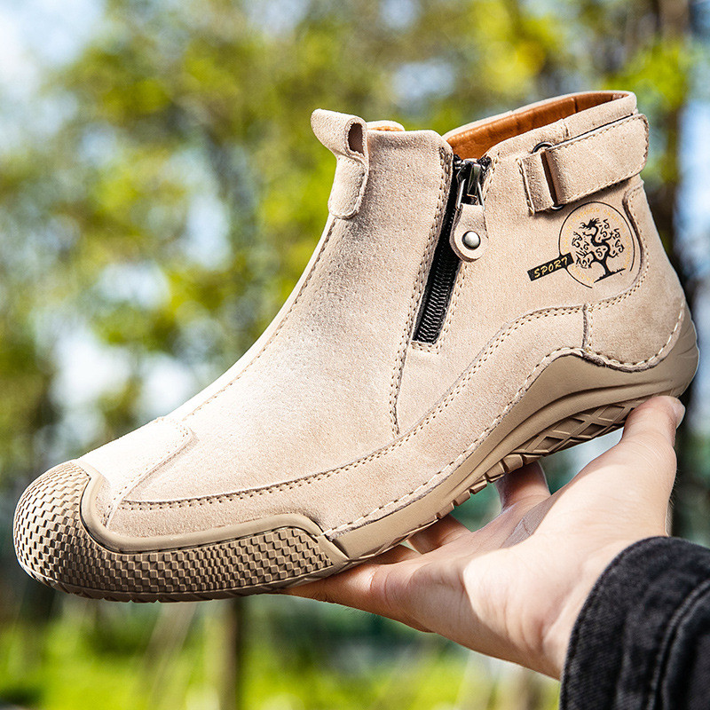 Νέα Oversized Παπούτσια Ανδρικά παπούτσια Μποτάκια με φερμουάρ Χειμερινά Ανδρικά casual Wear Resistant Αντιολισθητικές Κοντές μπότες Ανδρικά παπούτσια