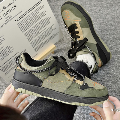 Vyriški laisvalaikio batai Pavasariniai mišrių spalvų sekli sportbačiai Vyriški madingi vyriški vulkanizuoti batai Plokštieji Zapatillas Deportivas De Hombres