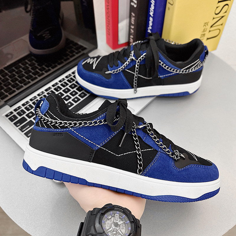 Pánske ležérne topánky Jarné zmiešané farby Plytké tenisky Pánska móda Pánske vulkanizované topánky Ploché topánky Zapatillas Deportivas De Hombres