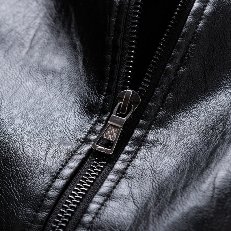 Ανδρικό μπουφάν μοτοσικλέτας 2022 Φθινόπωρο Χειμώνας Ανδρικά Νέα Μονόχρωμα Δερμάτινα Μπουφάν PU Casual Biker Coat Μπουφάν με φερμουάρ