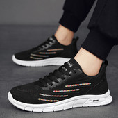 Pantofi ocazional pentru bărbați Pantofi pentru bărbați, pantofi sport, solidi, la modă, cu plasă, de sus, anti-alunecare, pantofi de bărbați, pantofi pentru bărbați.