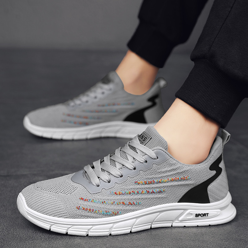 Pantofi ocazional pentru bărbați Pantofi pentru bărbați, pantofi sport, solidi, la modă, cu plasă, de sus, anti-alunecare, pantofi de bărbați, pantofi pentru bărbați.