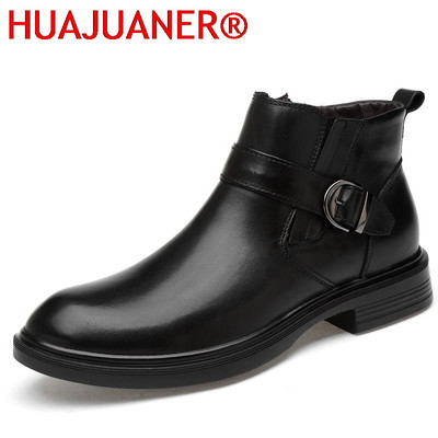 Zimske visokokvalitetne kožne čizme Debeli kožni potplat Chelsea muške čizme Crne poslovne svečane čizme Krokodilski uzorak Ležerne čizme