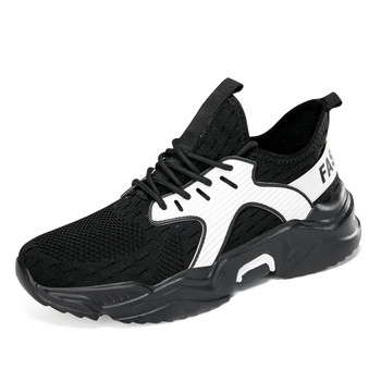 Нови мъжки обувки Модни спортни на открито Класически плюс размер 37-45 Бели обувки Плитки обувки с връзки за мъже Дишащи маратонки