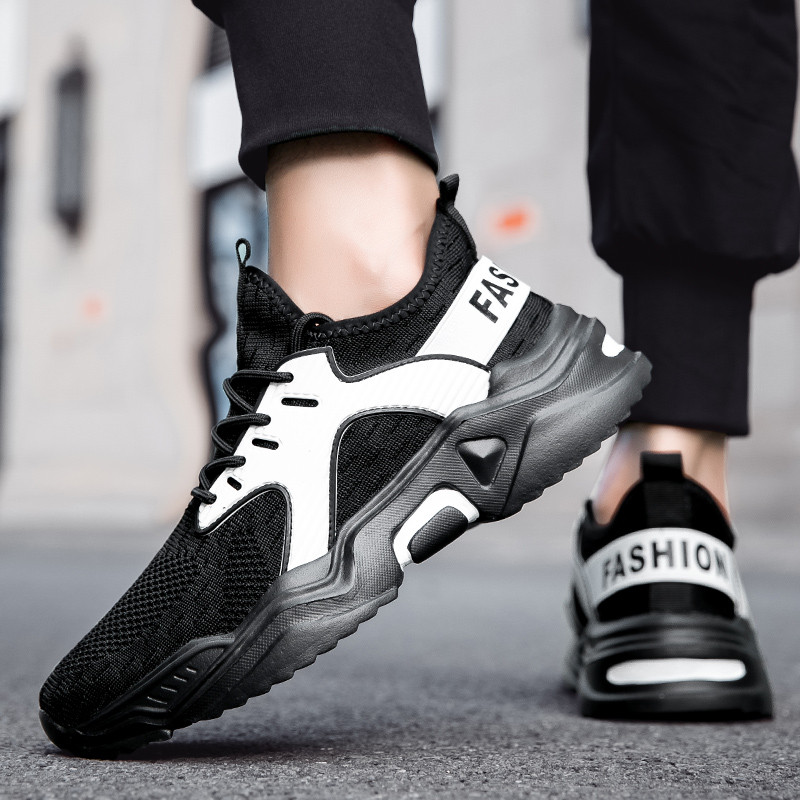 Nové pánske topánky, módne outdoorové športové klasické, plus veľkosť 37-45, biele topánky so šnurovacími plytkými topánkami pre mužov, priedušné tenisky