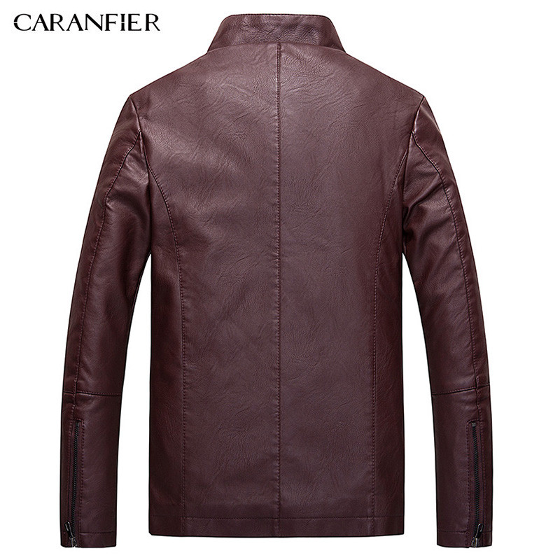 CARANFIER Muške kožne jakne Zimski kaputi Muški Velvet Debela modna umjetna vanjska odjeća Pilotska biciklistička motociklistička muška poslovna jakna