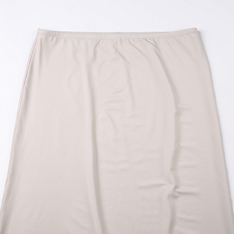 CIBBAR Ležerna jednobojna bijela duga suknja Vintage elegantne ravne suknje niskog struka za žene Osnovna ulična odjeća Odjeća za sve vrste y2k