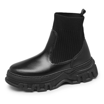 Μόδα δερμάτινες μπότες Chelsea 2023 Ανδρικές ψηλές κάλτσες του Βασιλείου καινούριες κάλτσες ανδρικά παπούτσια μπότες πλατφόρμας slip-on όμορφο Άνετο
