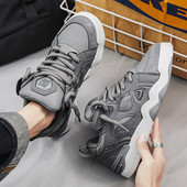 Proljeće 2023. Ležerne muške tenisice s okruglim prstima na vezanje Modne neklizajuće dezodoransne prozračne Univerzalne cipele Jednobojne bijele boje