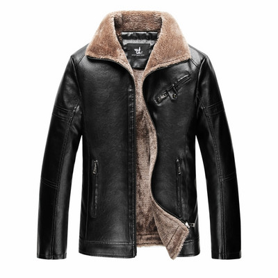 Muške kožne jakne Motociklistička PU jakna Muški baršunasti ležerni kaput Topla robna marka Muška muška jakna Vjetrootporan vanjski kaput