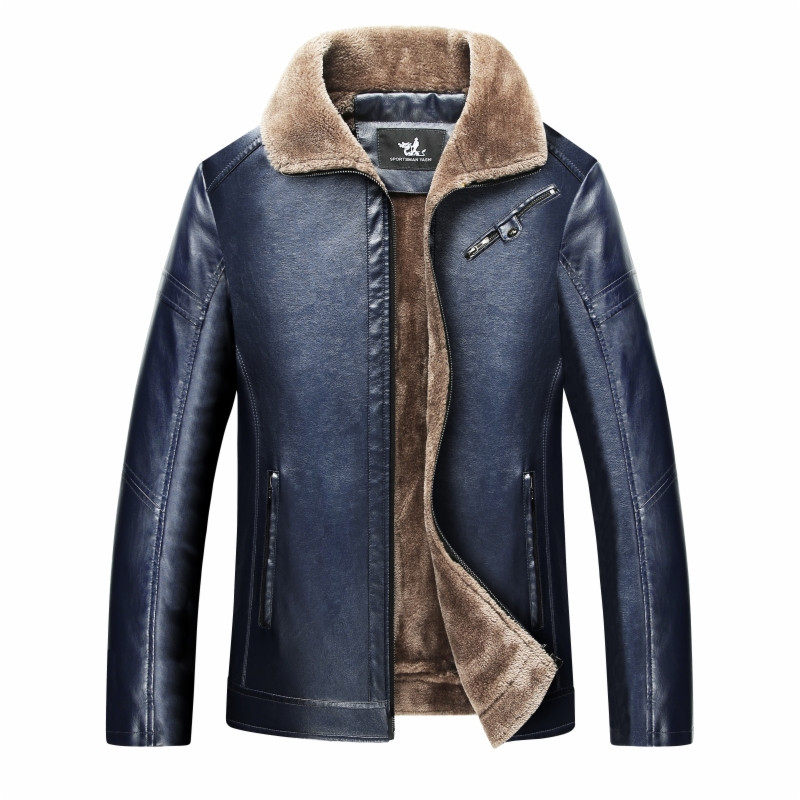 Muške kožne jakne Motociklistička PU jakna Muški baršunasti ležerni kaput Topla robna marka Muška muška jakna Vjetrootporan vanjski kaput
