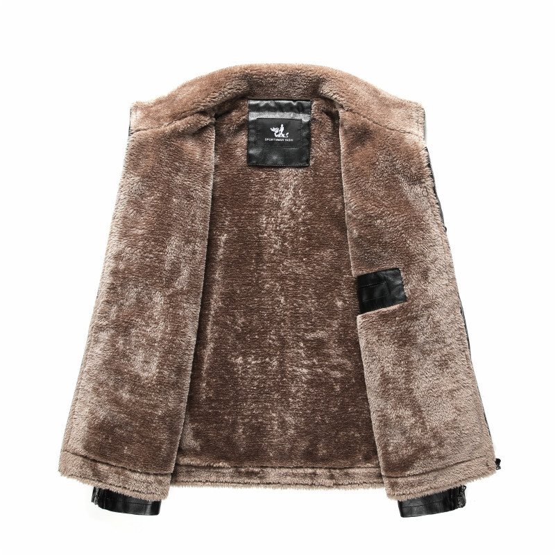 Muške kožne jakne Motociklistička PU jakna Muški baršunasti ležerni kaput Topla robna marka Muška muška jakna Vjetrootporan vanjski kaput