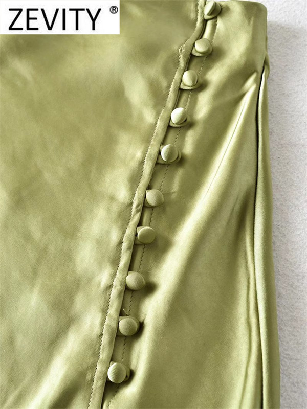 Dámske elegantné francúzske jednofarebné letné midi sukne s bočným výstrihom, lesklé, nepravidelné, s krátkym rukávom, vesta QUN800