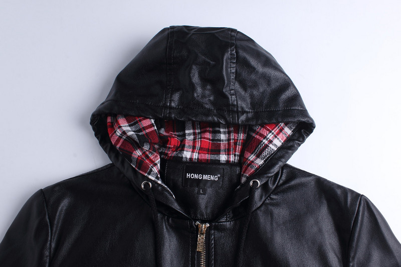 Νέα ανδρικά μπουφάν από ψεύτικο δερμάτινο παλτό με κουκούλα μαύρο κρασί κόκκινο μεγάλο μέγεθος 5XL drop shipping υψηλής ποιότητας Ανδρικά παλτό ανδρικά ρούχα