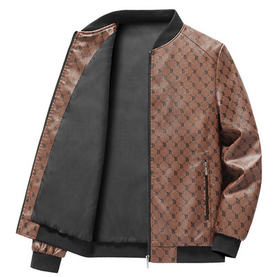 Muška vintage pu kožna jakna 2023 Muška nova biciklistička kožna jakna muški motociklistički lagani bomber kaput proljeće jesen Pu kaput