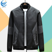 Μοντέρνο νέο ανδρικό δερμάτινο μπουφάν για φθινόπωρο και χειμώνα, ζεστά επενδυμένα ανδρικά μπλουζάκια PU δερμάτινα συνονθύλευμα λεπτή εφαρμογή Streetwear