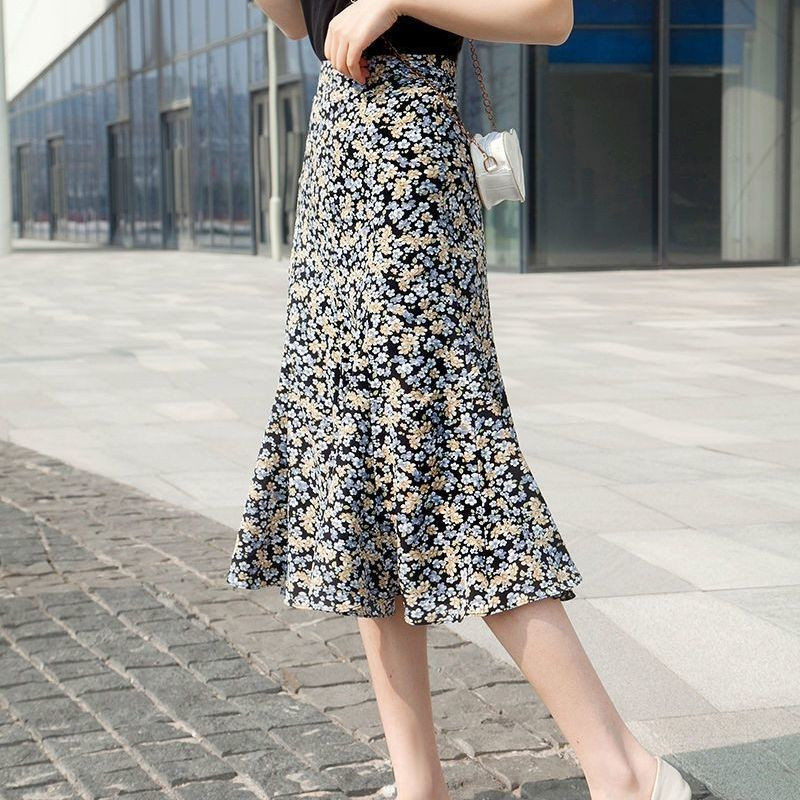 Vasaras vintage ziedu apdruka A-līnijas svārki sievietēm Eleganti, visiem piemēroti pludmales brīvdienu ikdienas modes svārki ar augstu vidukli Sieviešu apģērbi