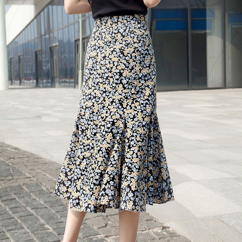 Vasaras vintage ziedu apdruka A-līnijas svārki sievietēm Eleganti, visiem piemēroti pludmales brīvdienu ikdienas modes svārki ar augstu vidukli Sieviešu apģērbi