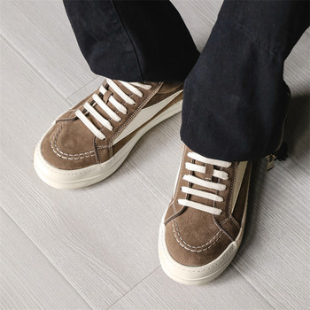 Есенни мъжки комфортни ежедневни обувки за крикет Модни маратонки с връзки Тенденция за ходене Скейтборд Мъжки обувки Ретро стил Бордови обувки